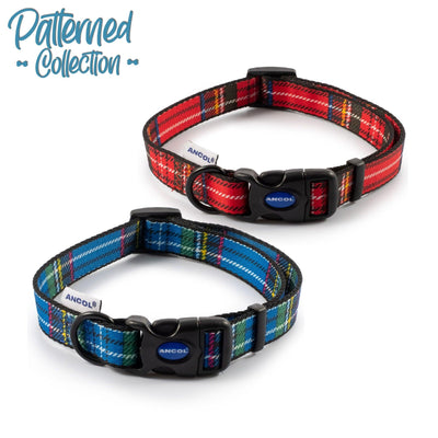 Ancol Tartan Collar Blue 20-30cm Size 1-2