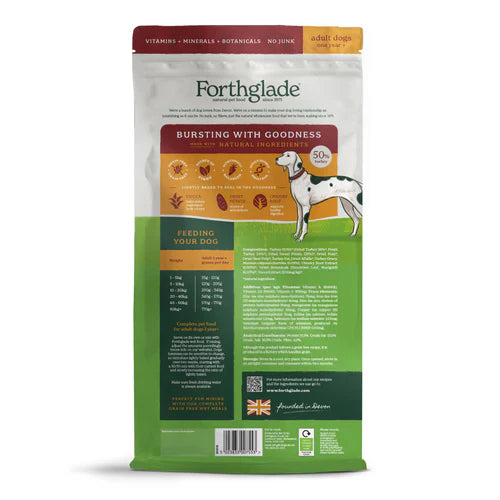 Forthglade Turkey Lightly Baked Natural Dry Dog Food, 6kg