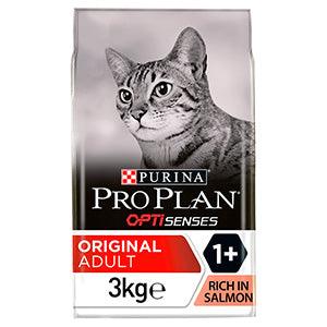 Pro Plan Original Adult Dry Cat Food With Optisenses Salmon 3Kg - Ormskirk Pets