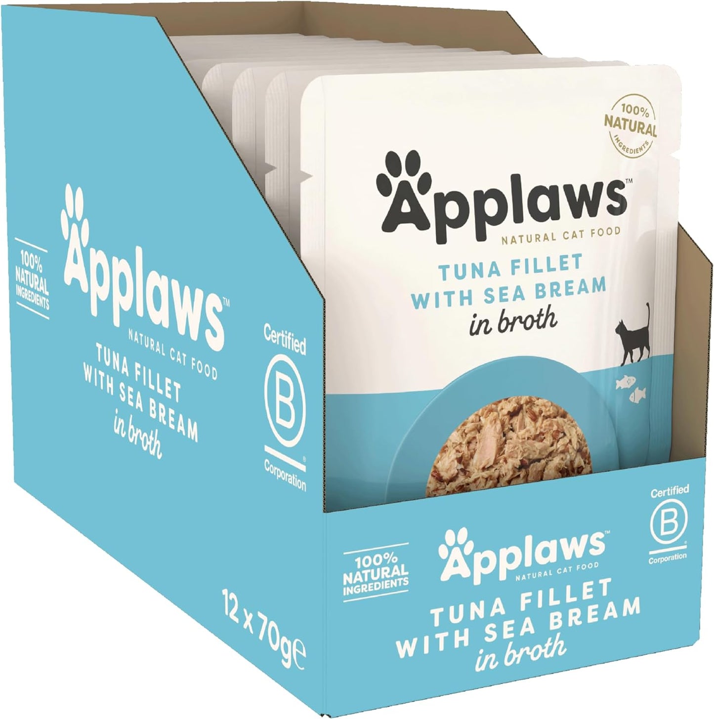 Applaws Cat Pouch Tuna with Seabream 12 x 70g