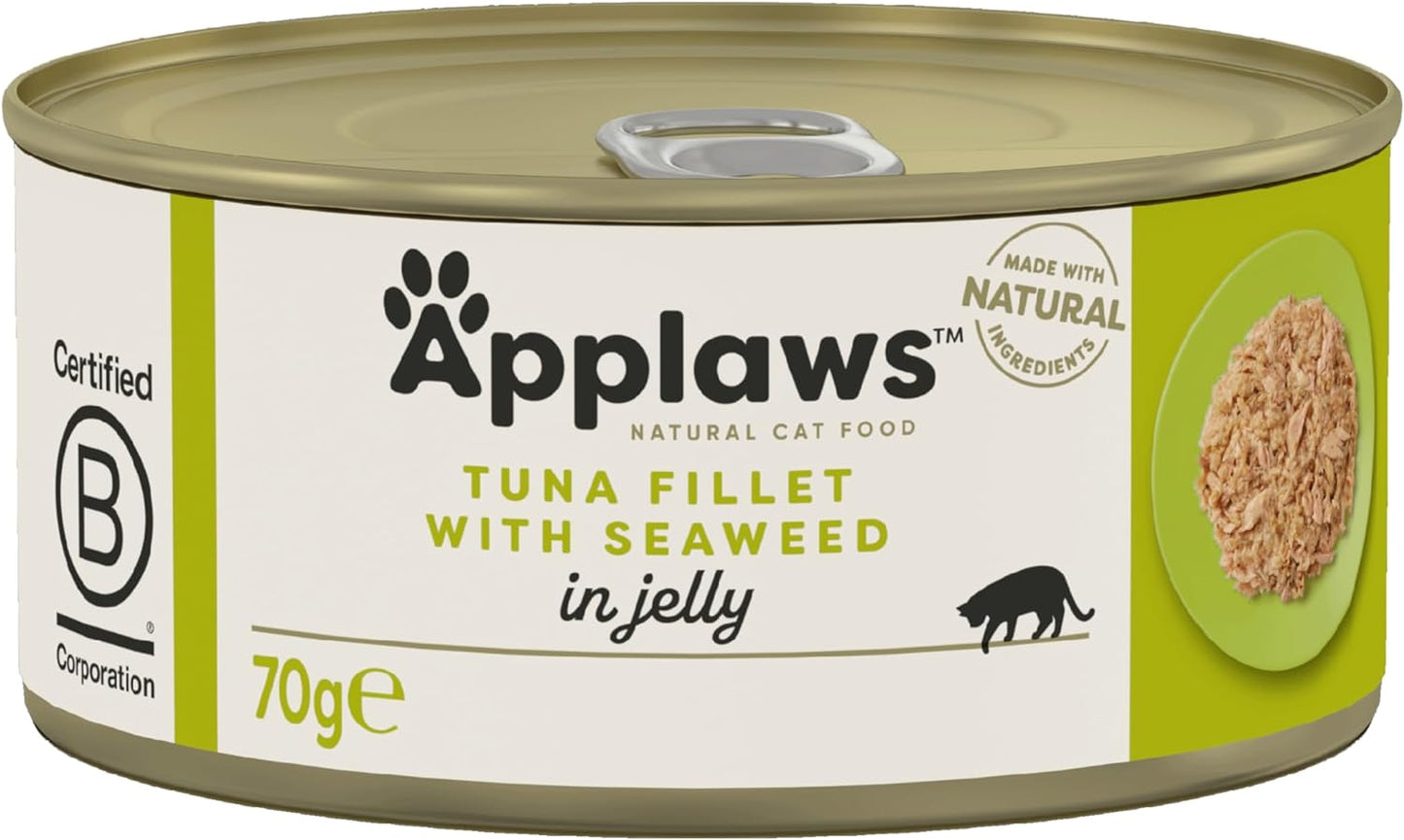 Applaws Cat Tin Tuna & Seaweed in Jelly 70g x 24