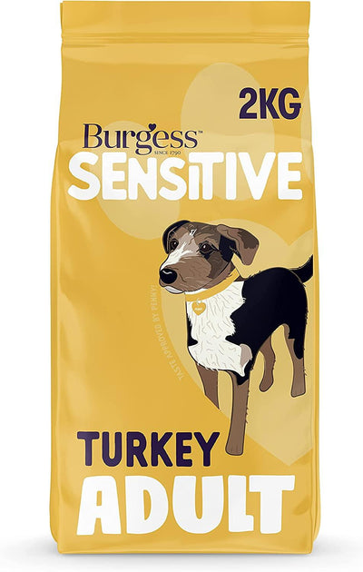 Burgess Sensitive Adult Dog Turkey & Rice 2kg - Ormskirk Pets