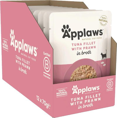 Applaws Cat Pouch Tuna with Pacific Prawn 12 x 70g