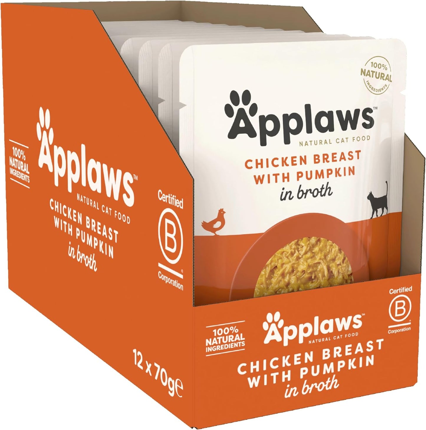 Applaws Cat Pouch Chicken Breast and Pumpkin 12 x 70g