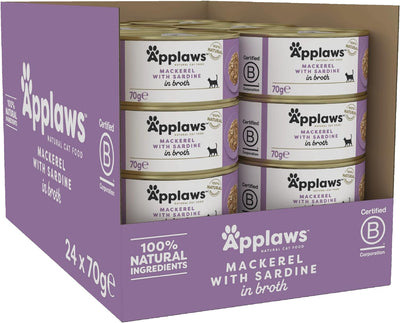 Applaws Cat Tin Mackerel & Sardine 70g x 24