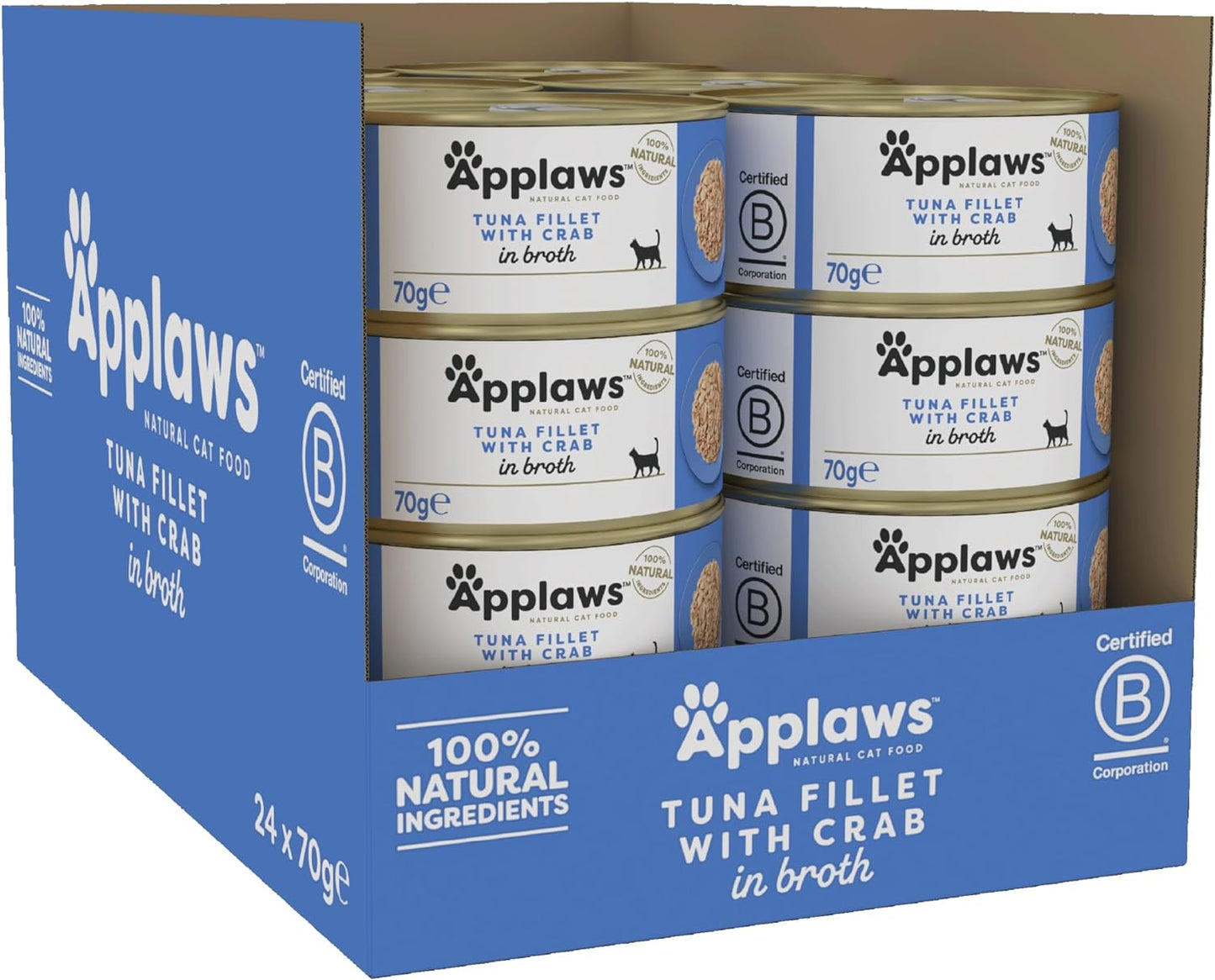 Applaws Cat Tin Tuna & Crab 70g x 24