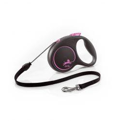 Flexi Black Design M Cord 5M Pink Med - Ormskirk Pets