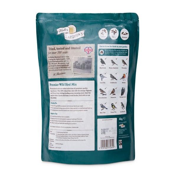 Harrisons Premier Wild Bird Mix 4kg Pouch - Ormskirk Pets