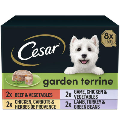 CESAR Garden Terrine Mixed Selection in Loaf 8x150g - Ormskirk Pets