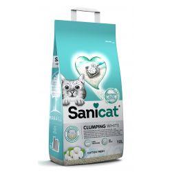 Sanicat Clumping White Cotton Fresh 10ltr - Ormskirk Pets