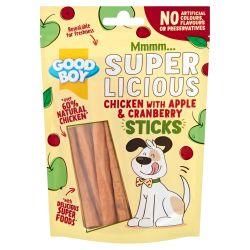 Good Boy Chicken with Apple & Cranberry Sticks 100g - Ormskirk Pets