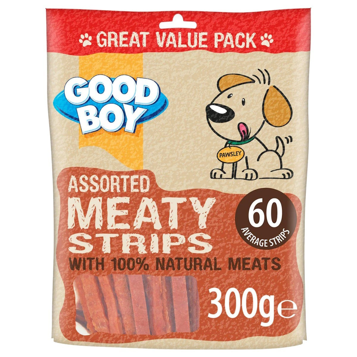 Good Boy Pawsley Assorted Meaty Strips 300g