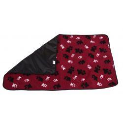 aniMate Blanket Red Paw Print Large 1x58x49" - Ormskirk Pets