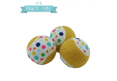 Ancol Pawty Tennis Balls (3pcs)