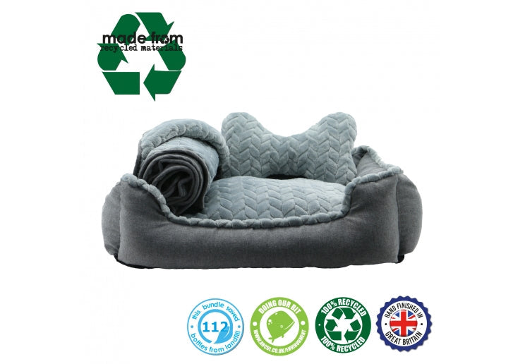 Ancol Made From Dog Bed Set 60x50xm Grey