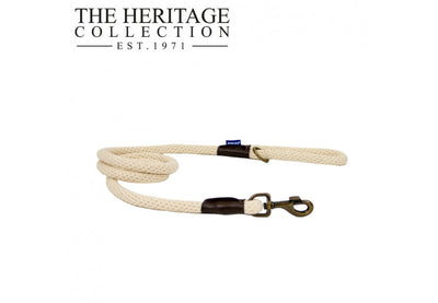 Ancol Heritage Cotton Rope Lead Natural 150x1.5cm