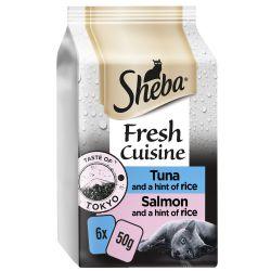 Sheba Fresh Cuisine Taste of Tokyo Wet Cat Food Pouches in Gravy 6x50g - Ormskirk Pets