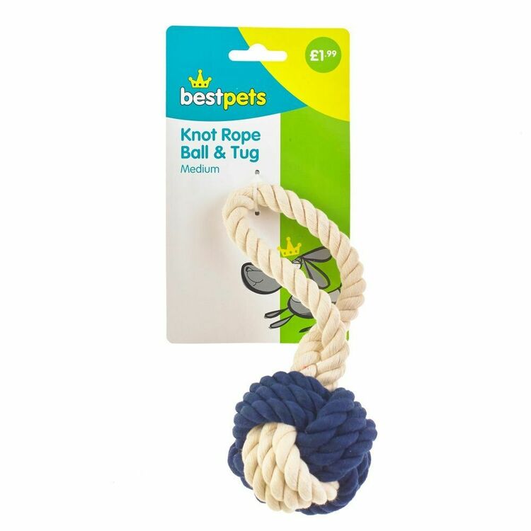 BESTPETS KNOT ROPE BALL & TUG