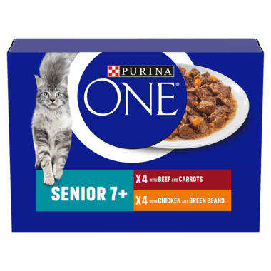 Purina One Senior Cat Food Chicken And Beef 8X85G