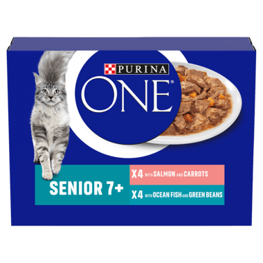 Purina One Senior Cat Food Salmon & Ocean Fish 8X85G - Ormskirk Pets