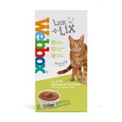 Webbox Cat Lick-e-lix Liver & Cat Grass 5pk - Ormskirk Pets