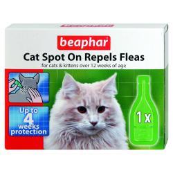 Beaphar Cat Spot On Repels Fleas 4wk - Ormskirk Pets