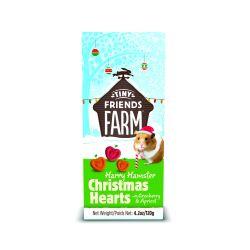 X Tiny Friends Farm Harry Hamster Christmas Hearts - 120G - Ormskirk Pets