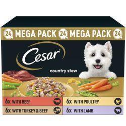 CESAR Country Stew with Chicken & Vegetable in Gravy 24pk 150g - Ormskirk Pets