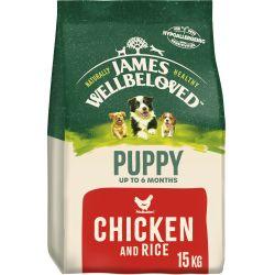 James Wellbeloved Puppy Dry Dog Food Chicken & Rice 15kg - Ormskirk Pets