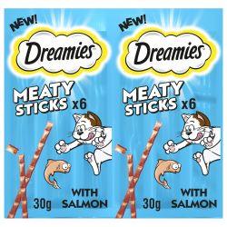 Dreamies Meaty Sticks Adult Cat Treats with Scrumptious Salmon 30g - Ormskirk Pets