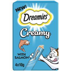 Dreamies Creamy Adult Cat & Kitten Treats With Scrumptious Salmon 40G - Ormskirk Pets