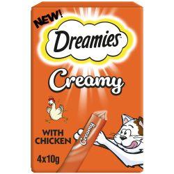 Dreamies Creamy Adult Cat & Kitten Treats With Tasty Chicken 40G - Ormskirk Pets