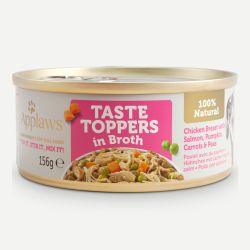 Applaws Taste Toppers Wet Dog Food Chicken Salmon Vegetables Broth Tin 156gx 12 - Ormskirk Pets