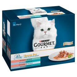 Gourmet Perle Seaside Duo (Ocean Fish & Tuna, Salmon & White Fish, Salmon & Saithe 85g