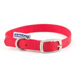 Ancol Nylon Dog Collar Red 20-26cm size 1 - Ormskirk Pets