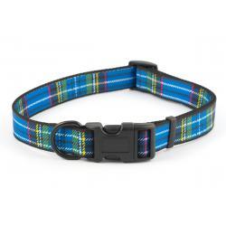 Ancol Adjustable Collar Tartan Blue Large 45-70cm - Ormskirk Pets