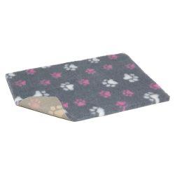 Vetbed Non Slip Pink & White Paw Grey 26X20" - Ormskirk Pets