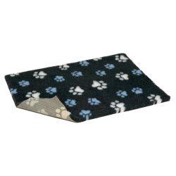 Vetbed Non Slip Blue & White Paw Grey 26x20" - Ormskirk Pets