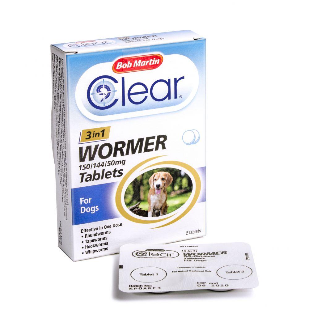 Bob Martin 3in1 Dewormer Dog, 2tabs - Ormskirk Pets