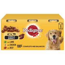 Pedigree Adult Wet Dog Food Tins Mixed In Gravy 6Pk 400G - Ormskirk Pets