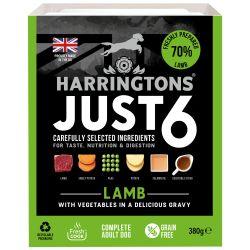 Harringtons Just 6 Lamb 8x380G - Ormskirk Pets