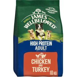 James Wellbeloved Adult Dog High Protein Chicken & Turkey 10kg - Ormskirk Pets