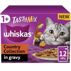 Whiskas 1+ Country Collection Mix Adult Wet Cat Food Pouch In Gravy 12Pk 85G - Ormskirk Pets