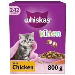 BB 04/02/25 - Whiskas Kitten Chicken Dry Cat Food 800G