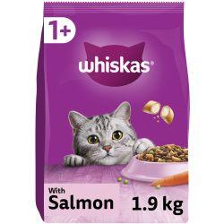 Whiskas 1+ Salmon Adult Dry Cat Food 1.9kg - Ormskirk Pets