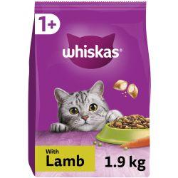 Whiskas 1+ Lamb Adult Dry Cat Food 1.9kg - Ormskirk Pets