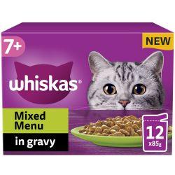 Whiskas 7+ Mixed Menu Senior Wet Cat Food Pouches In Gravy 12Pk 85G - Ormskirk Pets