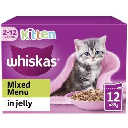 Whiskas Kitten Mixed Menu Wet Cat Food Pouches In Jelly 12Pk 85G - Ormskirk Pets