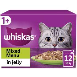 Whiskas 1+ Mixed Menu Adult Wet Cat Food Pouches In Jelly 12Pk 85G - Ormskirk Pets