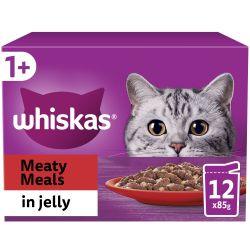 Whiskas 1+ Meaty Meals Adult Wet Cat Food Pouches In Jelly 12Pk 85G - Ormskirk Pets